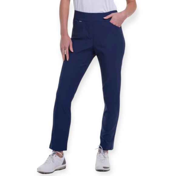 EP New York Navy Women's Pull On Magic Trousers Ankle Pants Size M - Picture 3 of 15